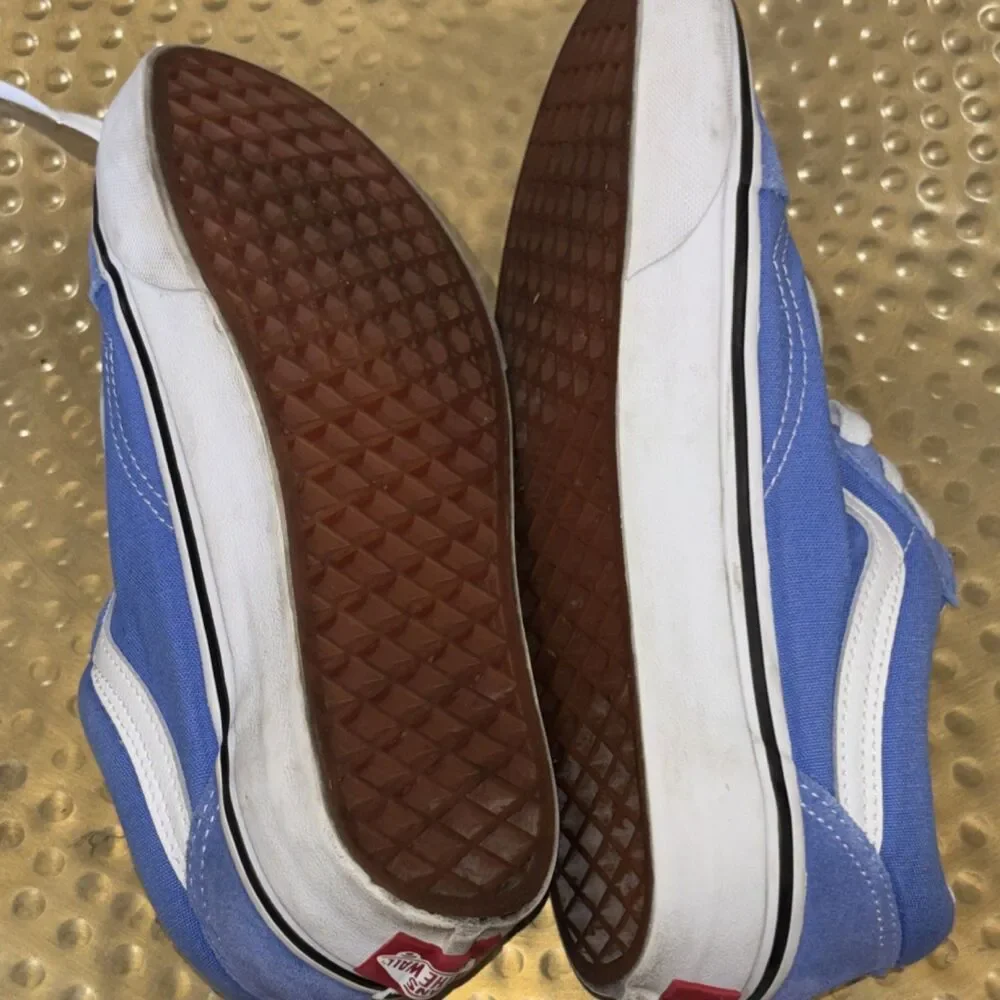 Vans Old Skool Blue White Canvas Men's Skate Casual Lace Up Sneakers